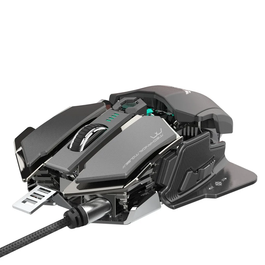 

VOBERRY Suitable for V9 2400dpi professional 6 key macro programming LED mouse cable mechanical backlight Gaming Mouse