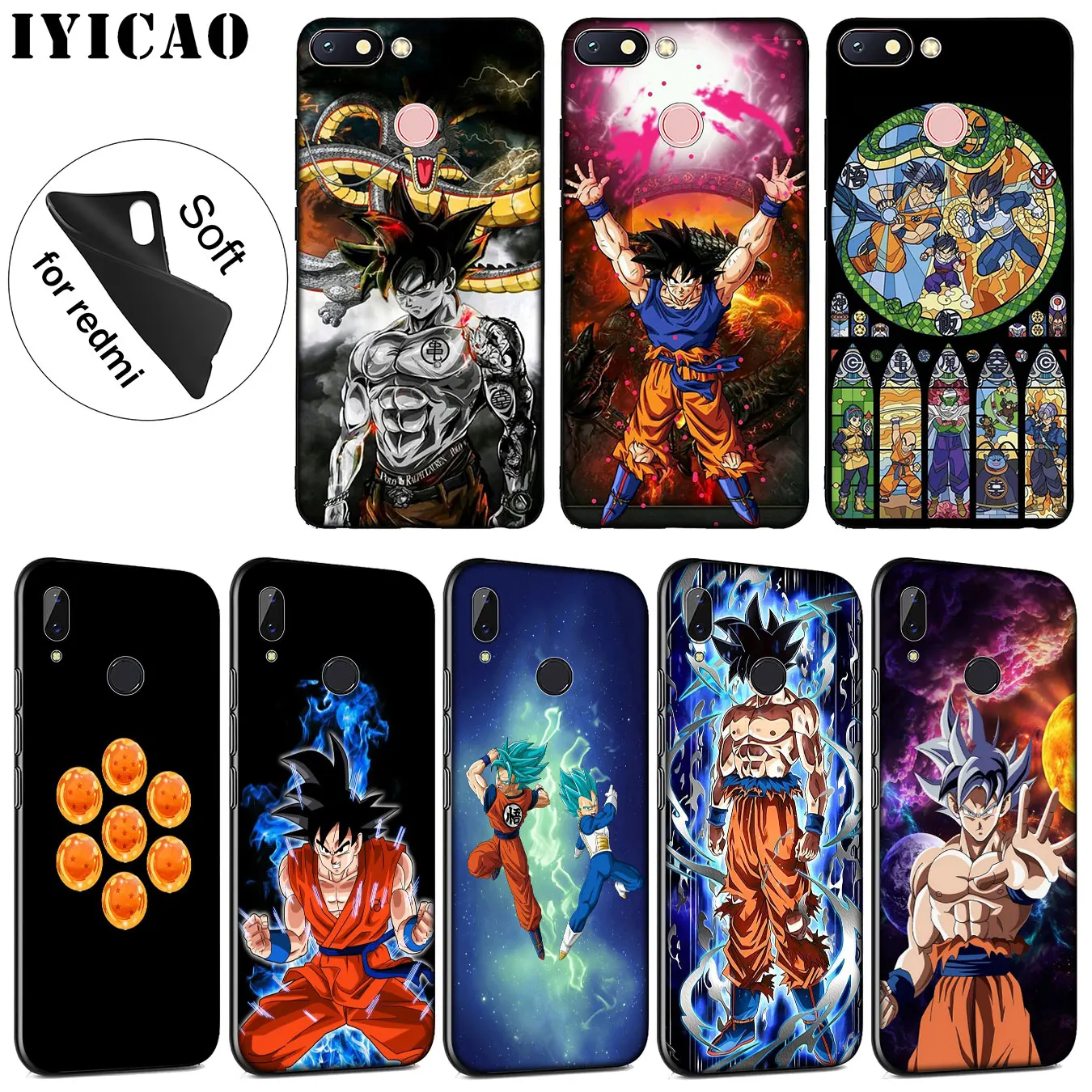 IYICAO Dragon Ball Z Мягкий силиконовый чехол для телефона Xiaomi Redmi K30 K20 8A 7A 6A 5A S2 GO Note 8 8T 7 5 6