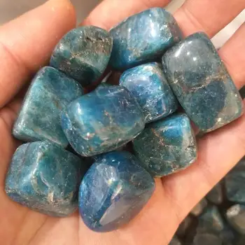 

500g Natural blue apatite block treatment stone natural crystal reiki healing