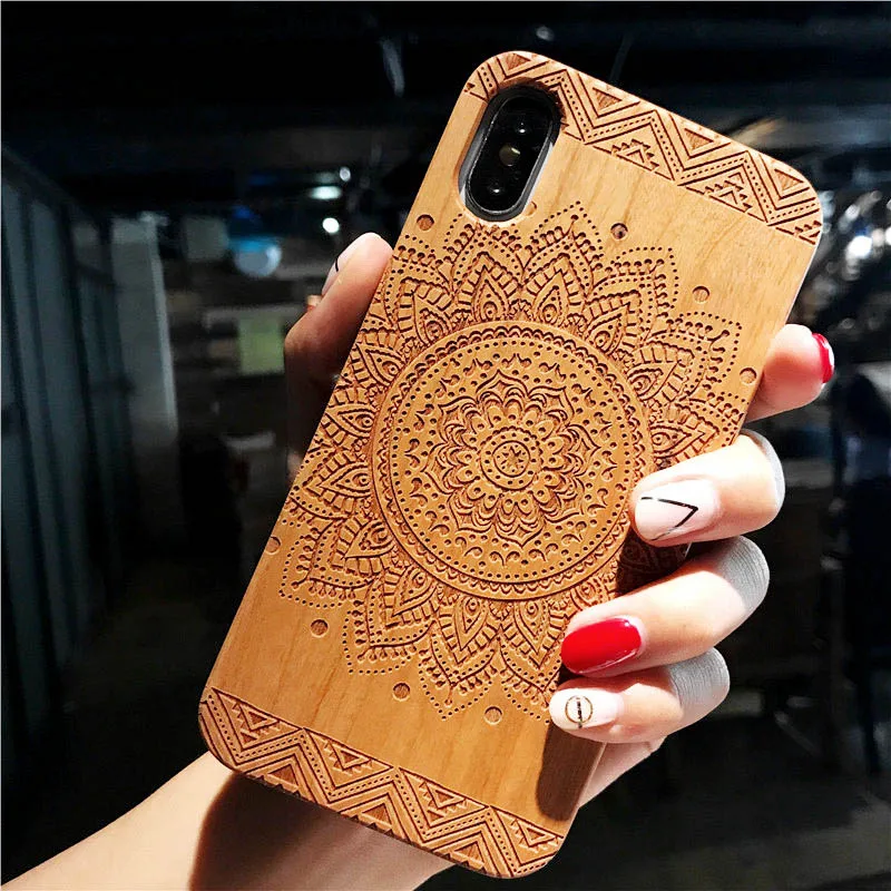 

Beautiful Real Wood Cell Phone Case for Drop Resistant Anti-knock case for iPhone 6 7 8 6p 7p 8p x xr xs max
