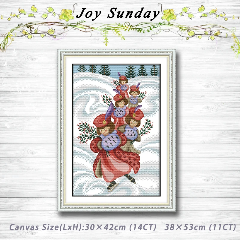 

A tree planting girl snow painting Counted Cross Stitch dmc 11CT 14CT Cross Stitch Kits for Embroidery Home Decor Needlework
