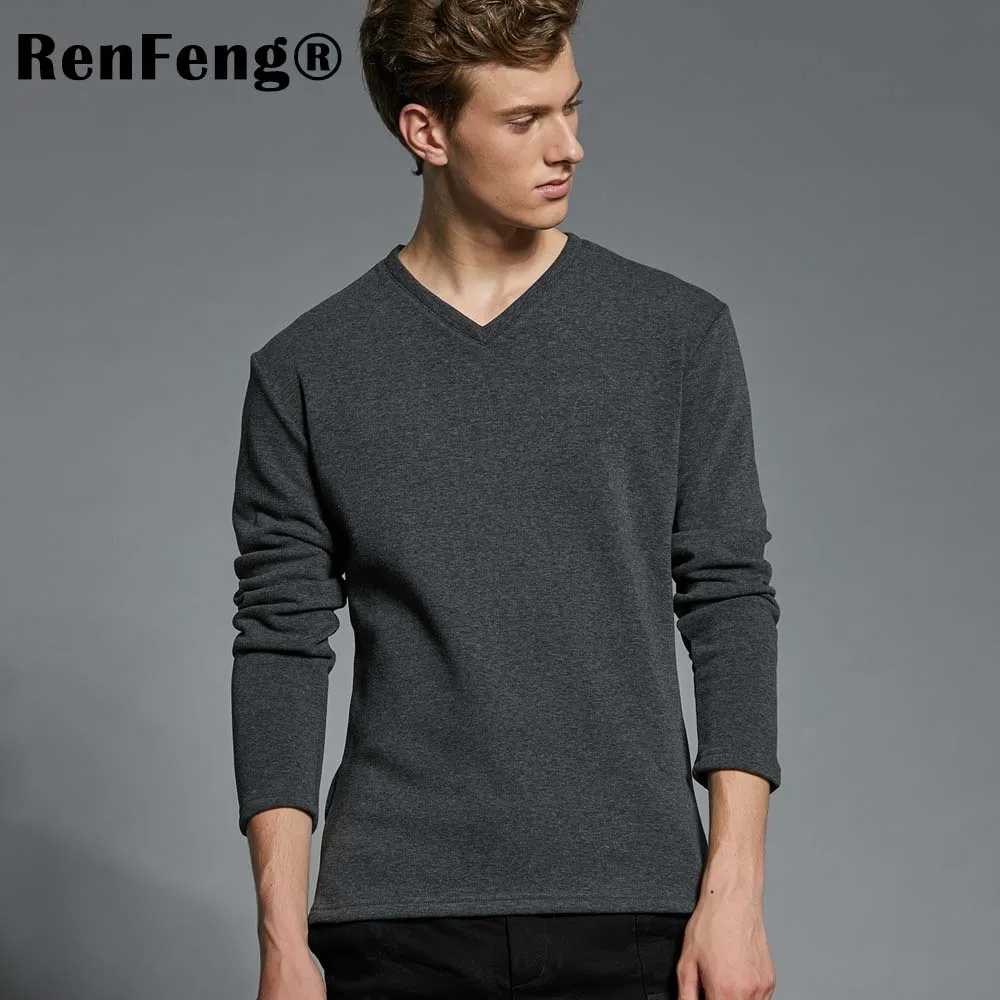 Flannel Warm Mens Undershirts Man Bottoming Shirt Men T-shirt Bodybuilding Underwear Undershirt Autumn Slim Fitness tops tees (6)