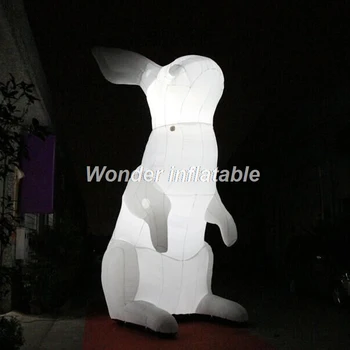 Online Hohe QualitĂ€t Nacht Leuchten LED WeiĂ Riesigen Aufblasbaren Osterhase Ostern Kaninchen FĂŒr Festival Dekoration
