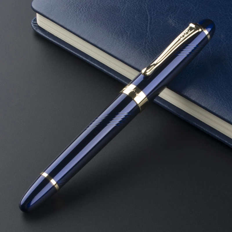 

JINHAO X450 Deep Blue And Goldend Roller Ball Pen refill Twist Carven luxury writing gift pens Business gel pen