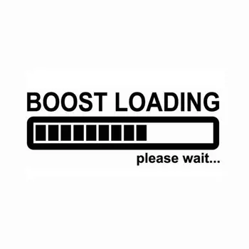

14CM*5CM Creative Boost Loading Please Wait For Turbo Funny Car Stickers C5-0681
