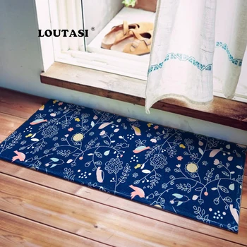 

LOUTASI Bird Door Mat Alfombras Hall Bathroom KitchenHome Rug Absorbent Non-slip Coral Velvet Mats Carpet Strips tapete 4 Size