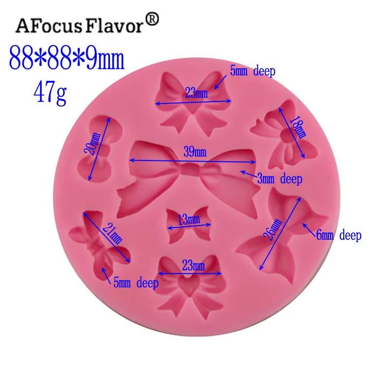 1 шт. 3d Мини бант силиконовые формы украшения для свадебного торта шоколадная форма для помадки кухонные инструменты для выпечки Molde De силикон - Цвет: Random