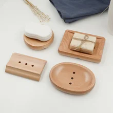 Japan Style Natural Wood Soap Holder Bathroon Jewelry/Sundries Storage Box Wooden Travel Soap Rack Hotel Toilet Soap Dish