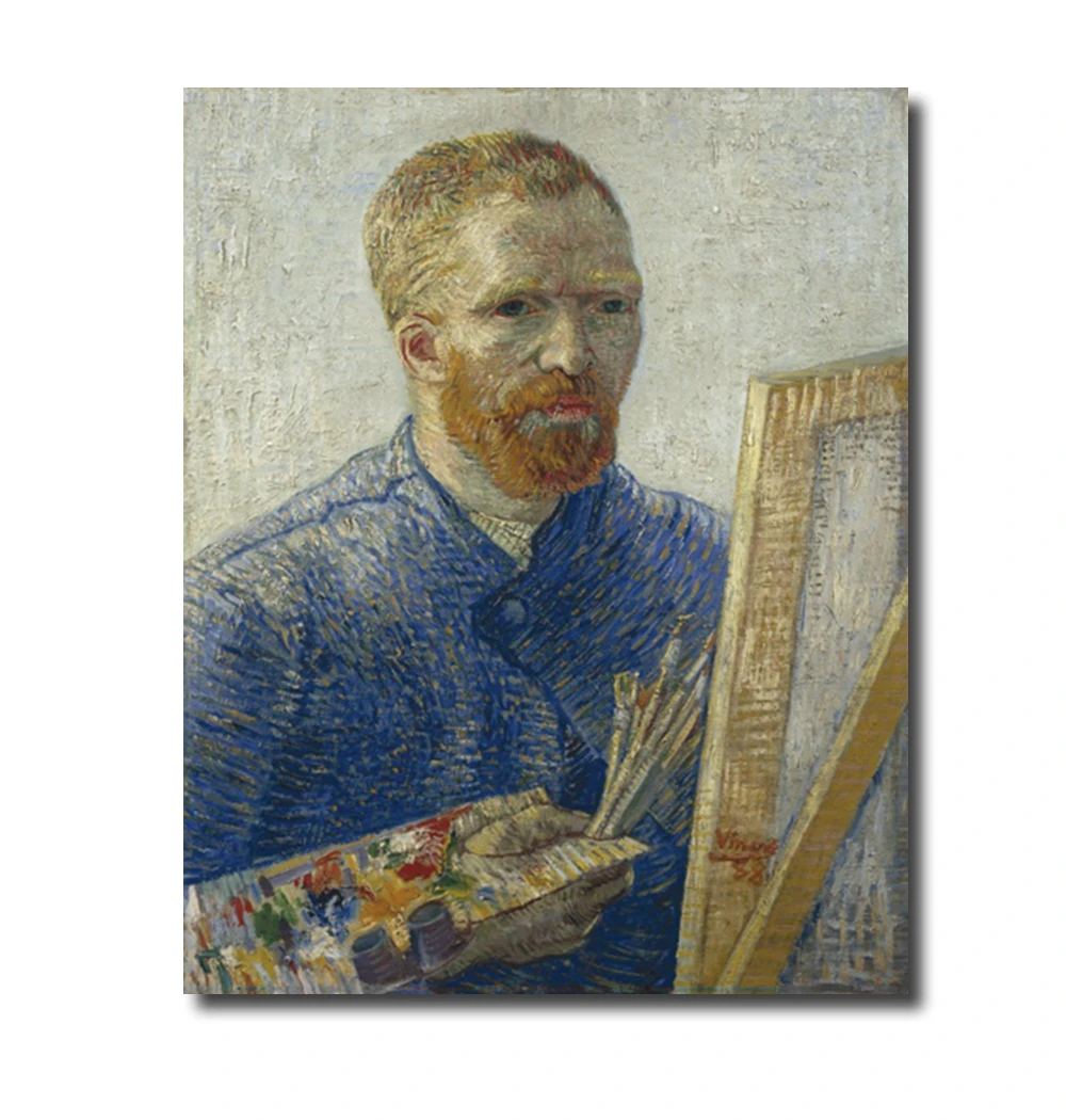 

Self portrait by Vincent Von Gogh Poster Print Canvas Painting Calligraphy Home Decor Wall Art Pictures for Living Room Bedroom