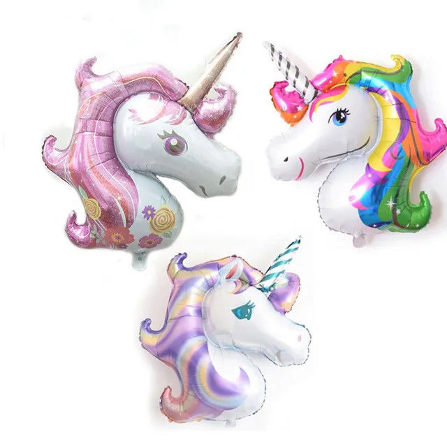 

Lucky 20pcs/lot 110*80cm Cartoon Rainbow Unicorn Foil Helium Balloons Birthday Unicorn Party Supplies Decoration Globos Toys