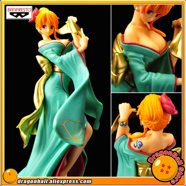 Японское аниме ONE PIECE оригинальная коллекция Banpresto фигурка Nami в кимоно (зеленый