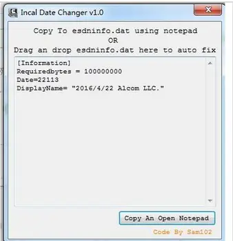 

incal date changer