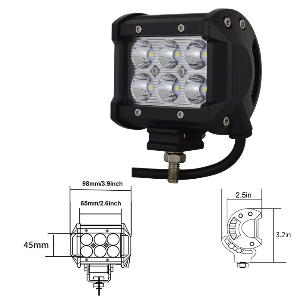 4 дюймовый светодиодный бар 18 Вт 60 Вт 72 Вт светодиодный свет бар для внедорожника для трактора лодка OffRoad 4WD 4x4 грузовик внедорожник ATV дальнего света 12V 24V
