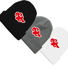 Модная унисекс аниме Hokage Akatsuki Red Cloud Beanie хлопковая вязаная Лыжная Skullies Хип-хоп мешковатая шапка зимняя шапка для косплея теплый подарок