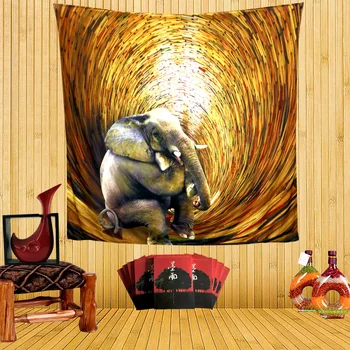 

Colorful Abstract Painting Tapestries Artistic Bed Room Decorative Curtain Mandela Tapestry Fabric for Bar Hotel Decor Plus Long