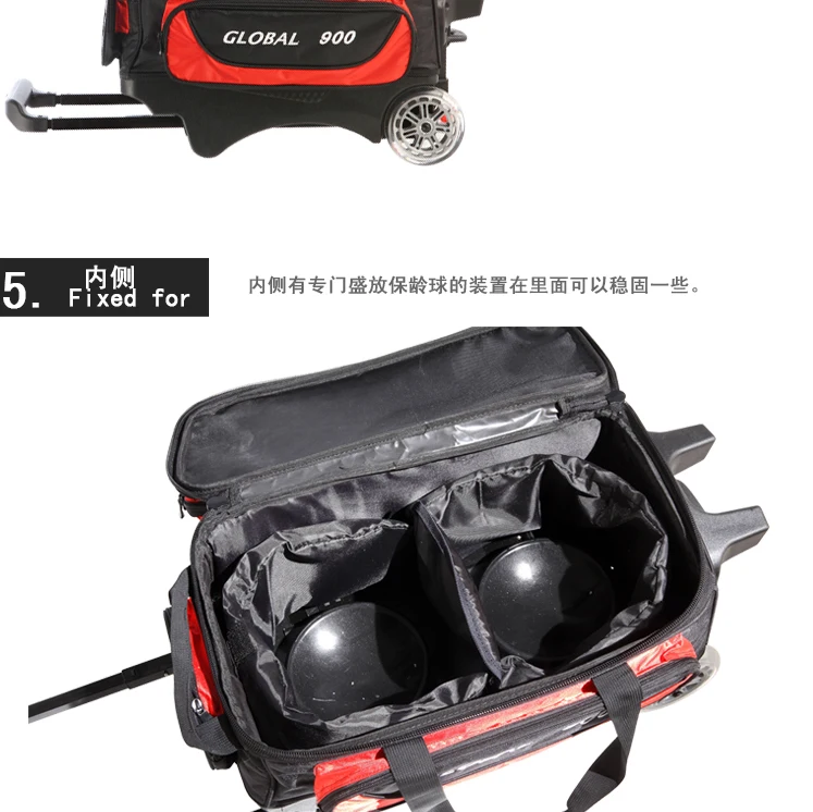 Bowling Equipment New Arrival Storm Trolley Double Ball Bag Bowling Equipment New Arrival Storm Trolley Double Ball Bag 2 1680d Sports Entertainment In Bowlings From On