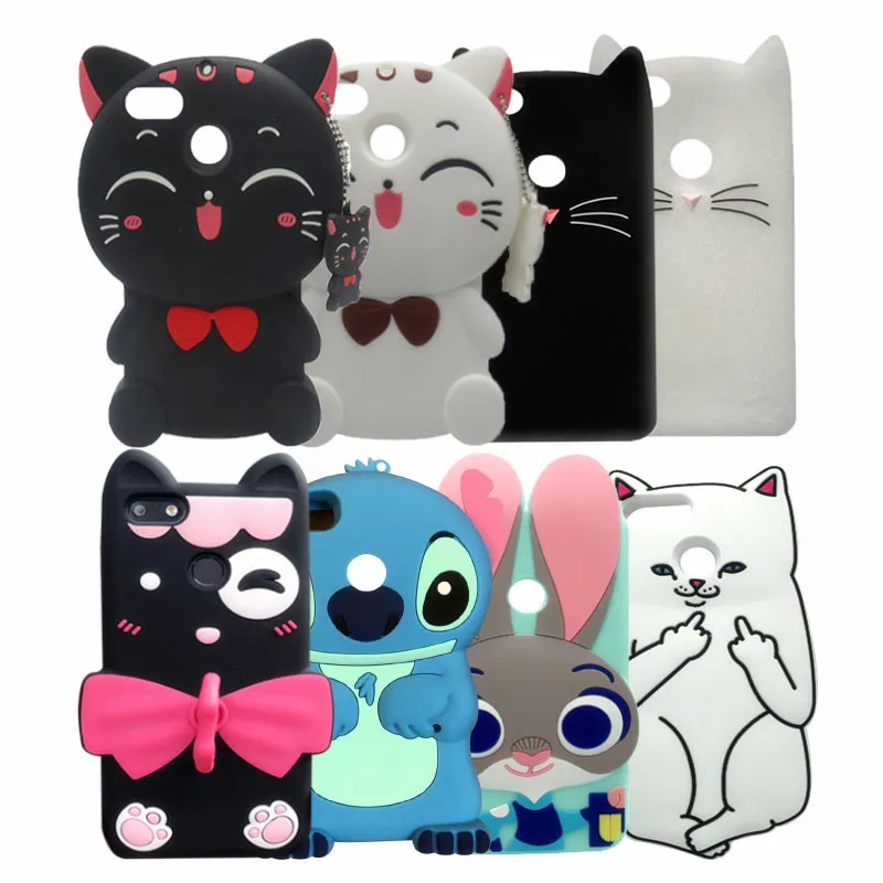 

For Huawei Honor 7X 3D Silicon Lucky Cat Cartoon Soft Cell Phone Case Cover For Huawei Honor 7X 5.93 inch