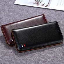 For OnePlus 7 Case Luxury Flip PU Leather Wallet Case For One Plus 7 Pro Card Slot Bracket Function Protective Phone Bags Cover