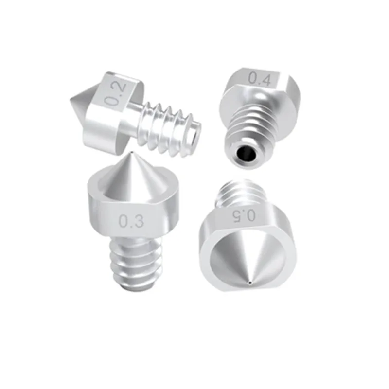 

Hardened Steel e3d Nozzles 1.75MM M6 0.2 0.3 0.5 0.4MM upgrade for Carbon fiber filament E3D V5 V6 Titan Aero Prusa HOTEND parts
