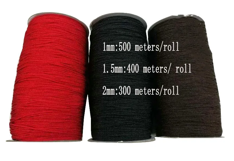 

Colorfast Rattail Satin Braid Nylon Cord+500m+DIY Jewelry Accessories Macrame Rope Bracelet Earring Beading Cords