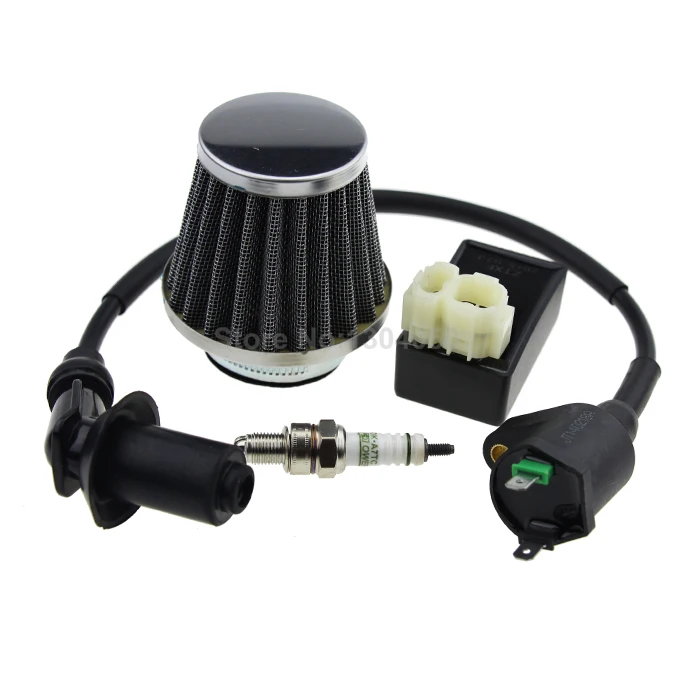 38mm Air Filter+ Performance CDI+ Ignition Coil + A7TC Spark Plug For Gy6 PD 24J 150cc Scooter | Автомобили и мотоциклы
