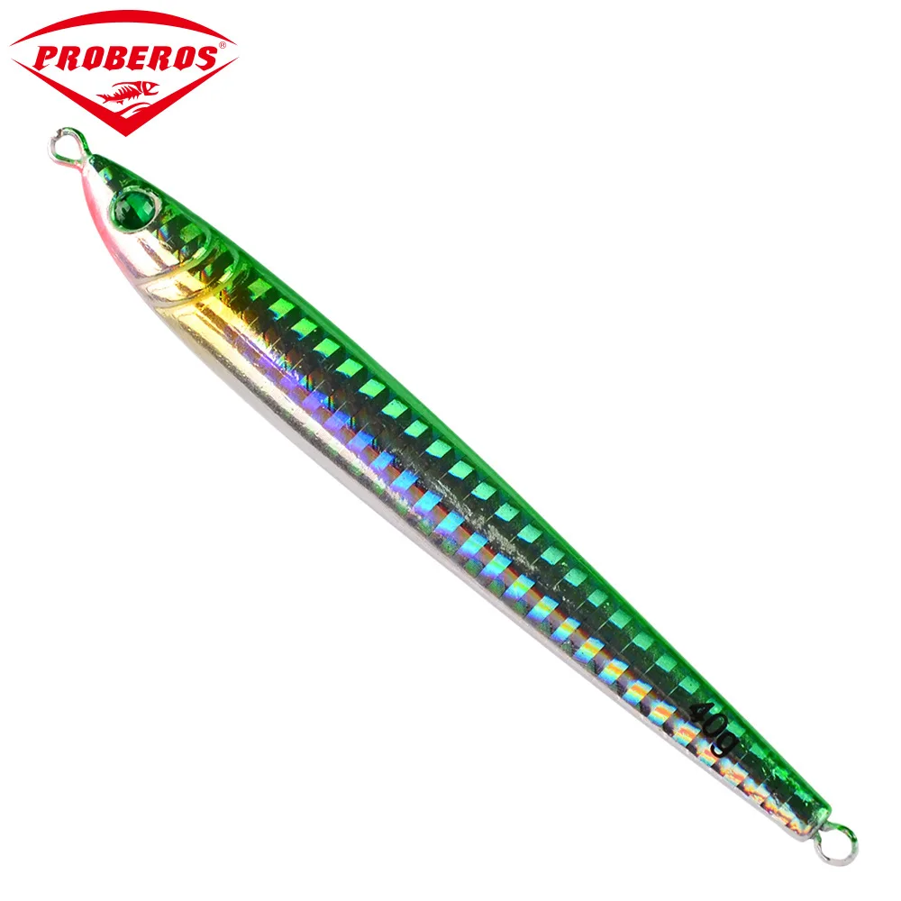 PRO BEROS Brand 1PCS Fishing Metal Lure 40g10cm Lead Fish Jig Head Bass Fishing Lure Spoon Isca de pesca Jigging lure