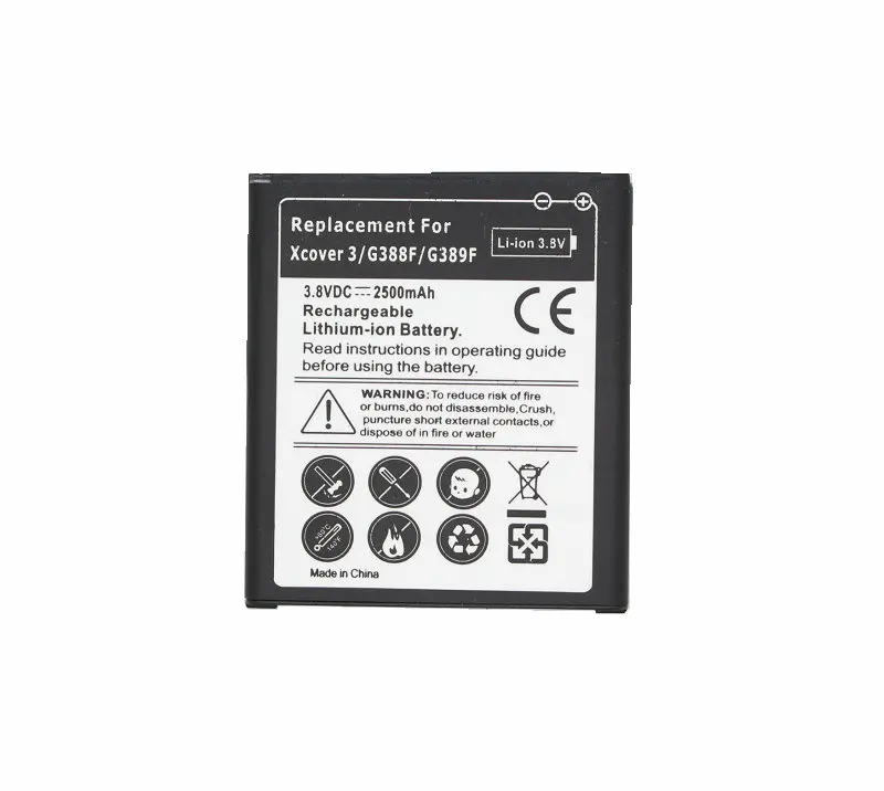 

1x 2500mAh EB-BG388BBE 3.8VDC xcover3 Replacement Battery For Samsung Galaxy Xcover 3 G388 G388F G389F G388D N533 SC-01H