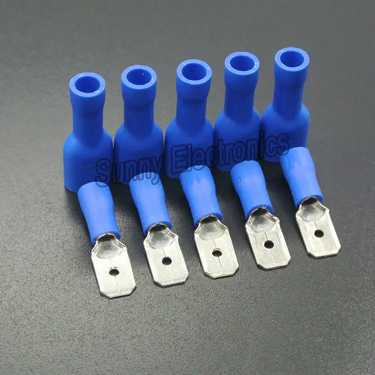 100 шт. (50 пар) 6 3 мм женский и мужской разъем|male male|spade crimp terminalconnector |