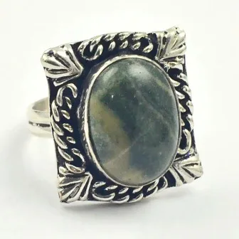 

Jaspers Ring Silver Overlay over Copper, USA Size 7.5 , R3863