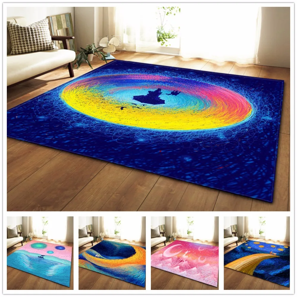 Мультфильм красочный 3d ковер Nordic гостиная Ковер Спальня Столовая Коврики для дома гостиная детская комната игровой коврик