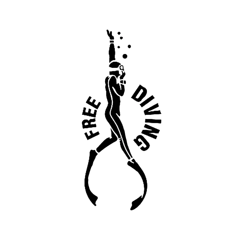 

7.3*16.5CM Creative Diving Car Stickers Accessories Silhouette Vinyl Decor Car Styling Car Accessories Stickers