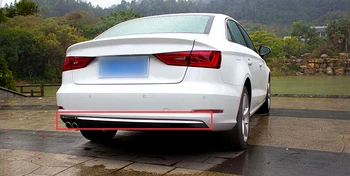

Steel Exterior Rear Bumper Bottom Cover Trim 1pcs For Audi A3 8V 2012 2013 2014 2015 2016 2017 2018 4-door Sedan