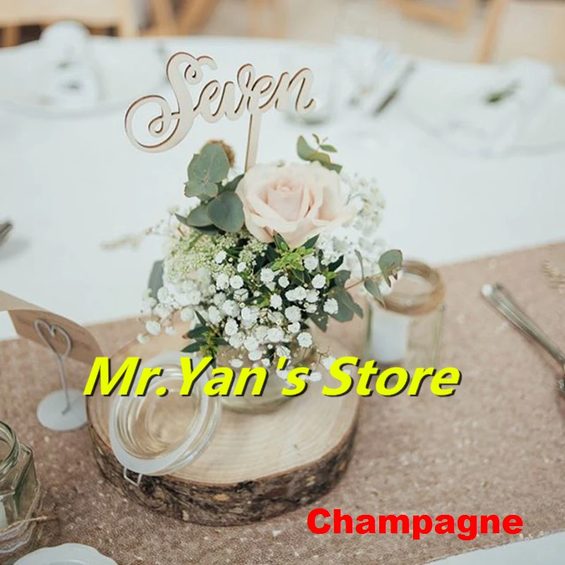 

B·Y 12*180inch Sequin table runner Champagne Embroider Sequin table runner for wedding party hotel dinner Decor -64