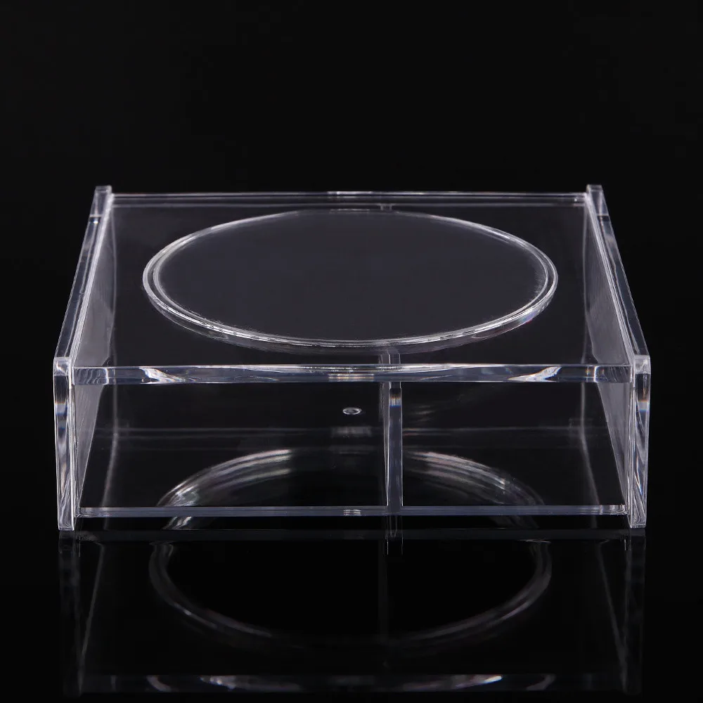 

Clear Acrylic 2 Lattices Lipsticks Cosmetic Holder Container Makeup Brush Jewelry Organizer Box Makeup Tool Dropshipping