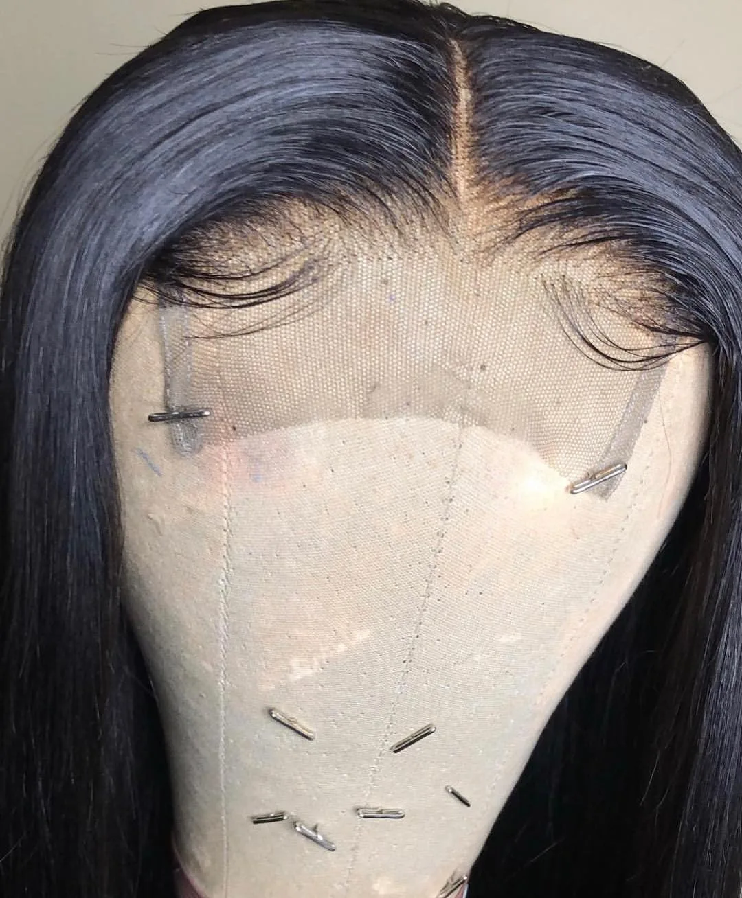  QueenKing Hair Human Hair Wigs PrePlucked For Black Women Remy Brazilian Straight Lace Front Wig Wi