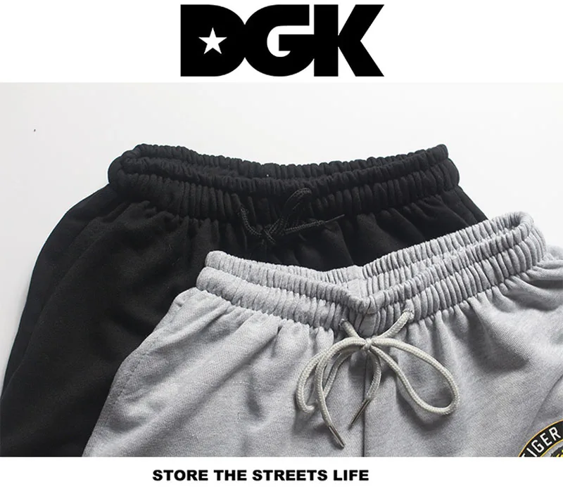 Летний стиль шорты Dgk Для мужчин Для женщин высокое Качественный хлопок Тигр шорты Dgk модная уличная шнурком шорты DGK