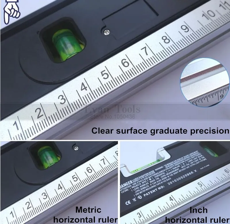 4 в 1 блистерные Лазерные уровни Горизонт Вертикальная измерительная лента выравниватель лазерные маркировочные линии Линейка Инструмент