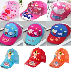 Шапка со Свинкой Peppa, головной убор, Воздухопроницаемый блок, солнце, крутая летняя хлопковая бейсболка, от 3 до 10 лет, Аниме фигурки, фигурки
