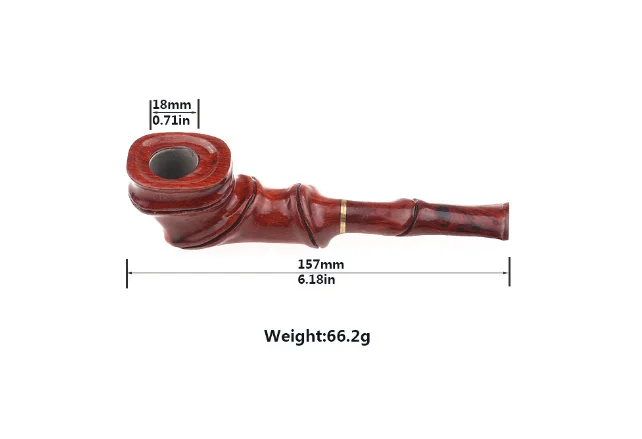 Высший сорт деревянная труба 9 мм фильтр табачная трубка серп стиль курительная трубка ручной работы трубка из черного дерева принадлежности для курения Q135