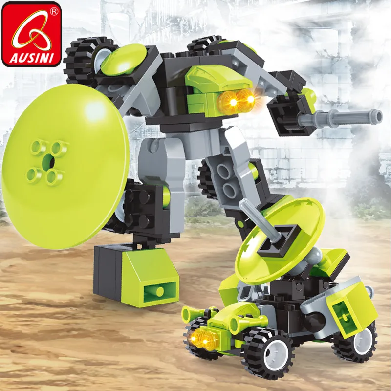 

AUSINI Deformable Robot Toys for Boys Children Creator Building Blocks Kids Playthings Toy Educational Truck Car Model Bricks