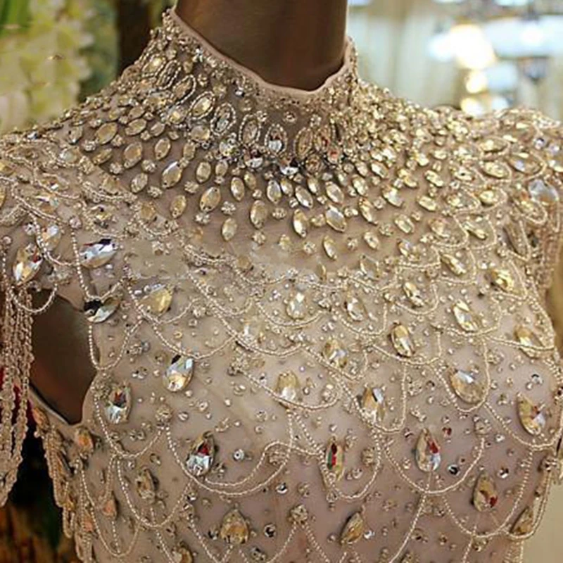 wedding dress rhinestones
