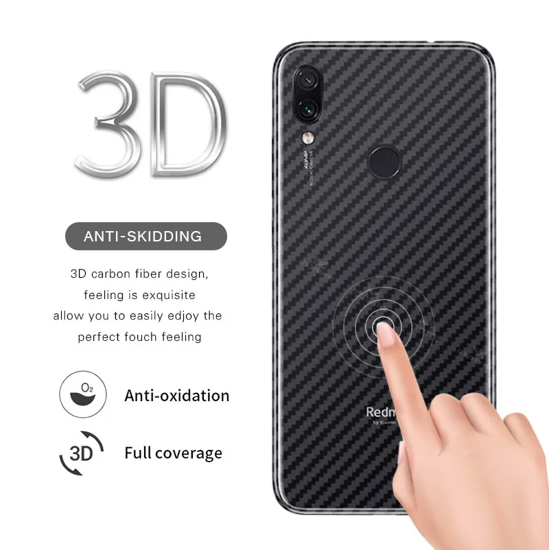 3D защитная задняя пленка из углеродного волокна для Xiaomi redmi note 7 7pro 6 5 mix3 Защитная