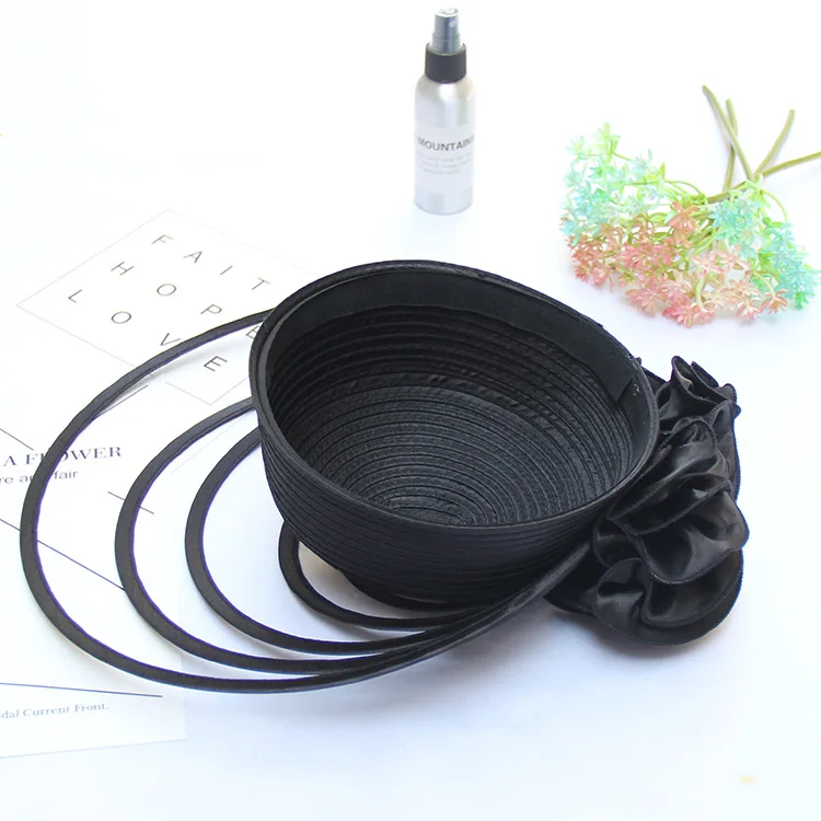 White/Black Fashion Hats Women Headwear For Wedding And Special Occasion Event Hats Vintage Wedding Accessories ZM006