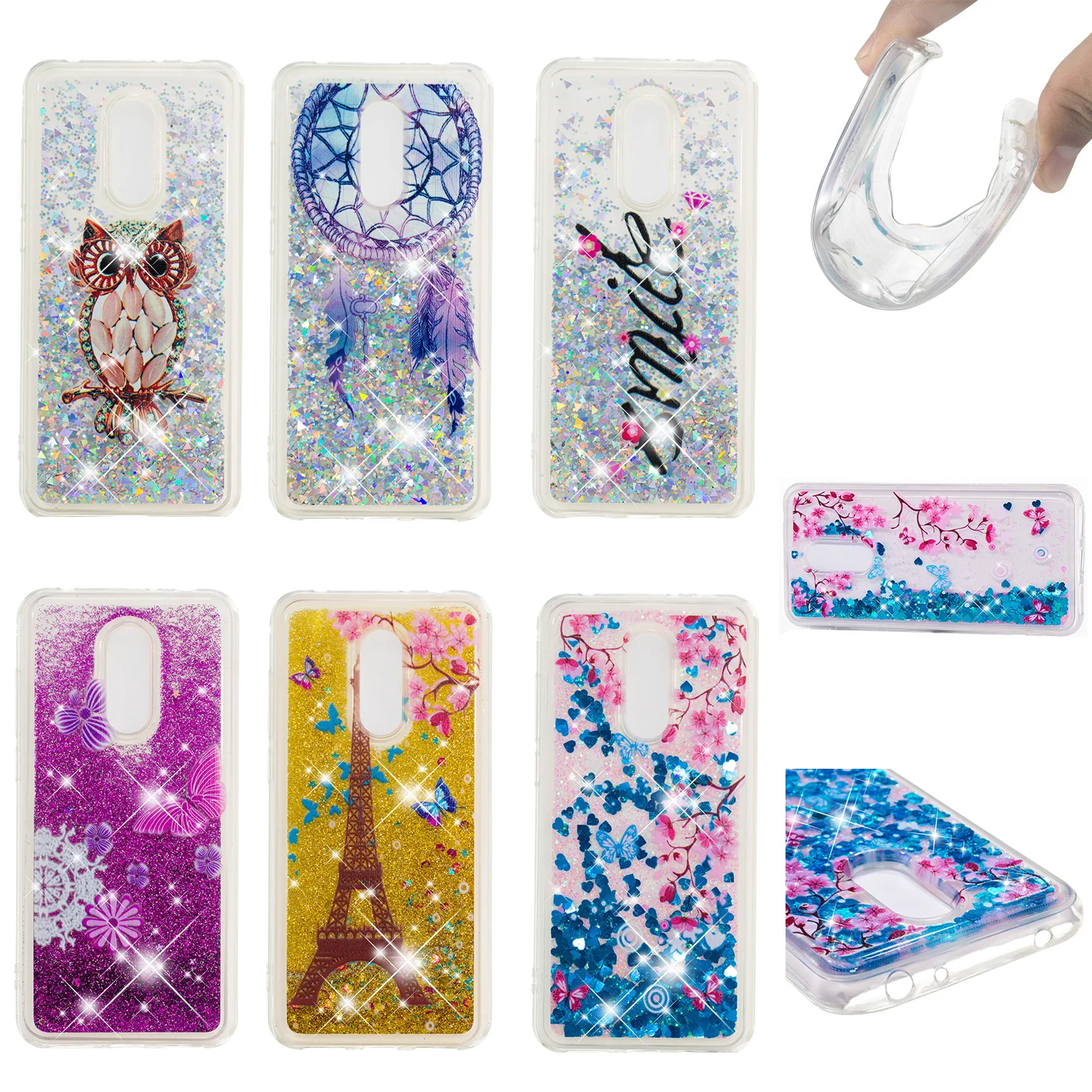 

Luxury 3D Silicon Soft TPU For Coque Xiaomi Redmi Note 5 Pro 5A Redmi 4X 4A 5 Plus Mi A1 Case Transparent Liquid Phone Back Case