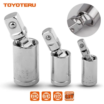 

Socket Adapter Universal Joint Set Angle Extension Bar 1/4" 3/8" 1/2" 360 Degree Rotary Torque Wrench