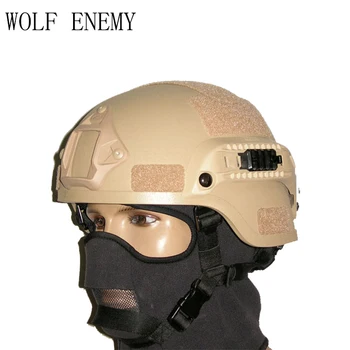 

Mich 2000 Military Tactical Combat Helmet W/ NVG Mount & Side Rail for Airsoft Paintball Field Game Movie Prop Cosplay
