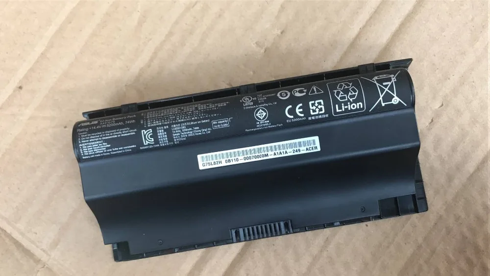 Новая Подлинная Оригинальная батарея для ноутбука ASUS G75 G75V G75VW G75VX серии A42 14 8 V 5200