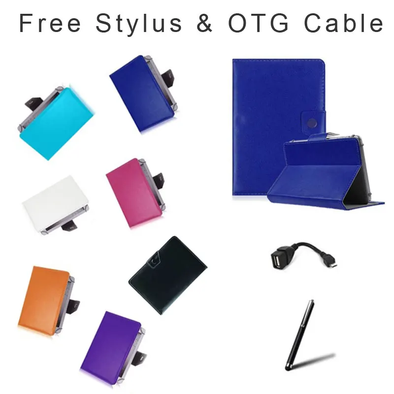 

For 10.1 inch Tablet Wexler Tab 10q Universal Tablet PU Leather Magnetic Cover Case 2 Gifts Free Shipping