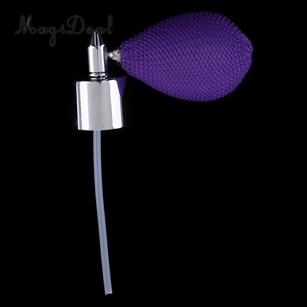 MagiDeal Hot sale Portable travel Vintage Glass Bottles Silver Cap Short Spray Atomizer Pump 18mm high quanlity