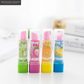 

4Pcs/Set Kawaii Eraser Pencil Drawing Quality Tools School Supplies Kids School Items Erasers For Kids Rubber Cute Eraser Pencil